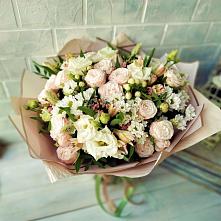 Букет цветов из:  Альстромерии, Розы и Хризантемы #REPLACE_PRED# Медведево